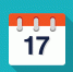 Seventeenth Flat Design Calendar Icon - VECTOR - ЗУИЭП