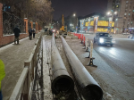 В Перми на улице Пушкина обновляют участок магистрального водовода