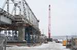 В Перми установлен первый пролет железнодорожного моста через Каму