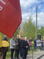 "За историческую память". Кристина Лютая на митинге у посольства ФРГ в Москве