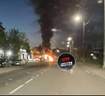 Горят автомобили на Докучаева