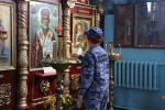 Сотрудники и военнослужащие Росгвардии приняли участие в торжественном богослужении в честь князя Владимира в Перми