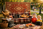 В пермских парках появятся фотозоны в стиле СССР — с коврами, самоварами и неваляшками