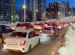 автомобильная пробка зима Карпинского
