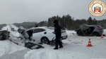 Госавтоинспекция Прикамья показала кадры с места ДТП, в котором погибли 5 человек