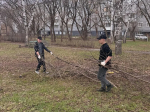 Курсанты Пермского института ФСИН России провели уборку территории Социальной гостиницы