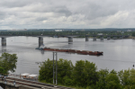 Кама река мост баржа